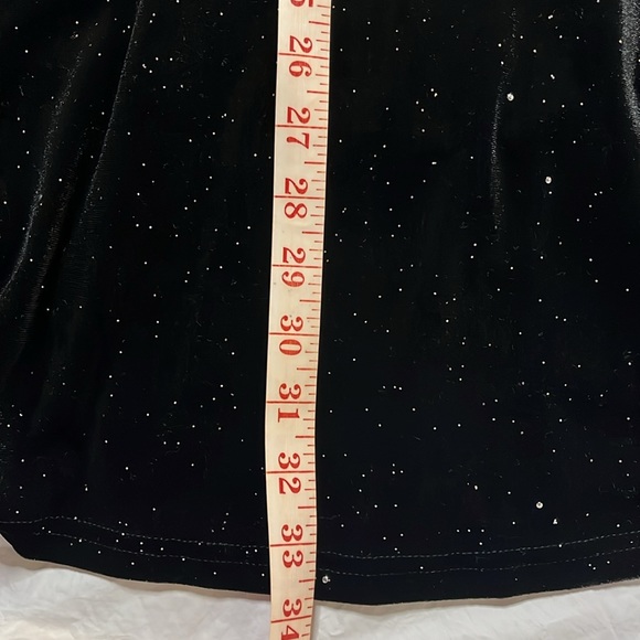 Shein black long sleeve dress with silver glitter. Women’s size large - Picture 9 of 14